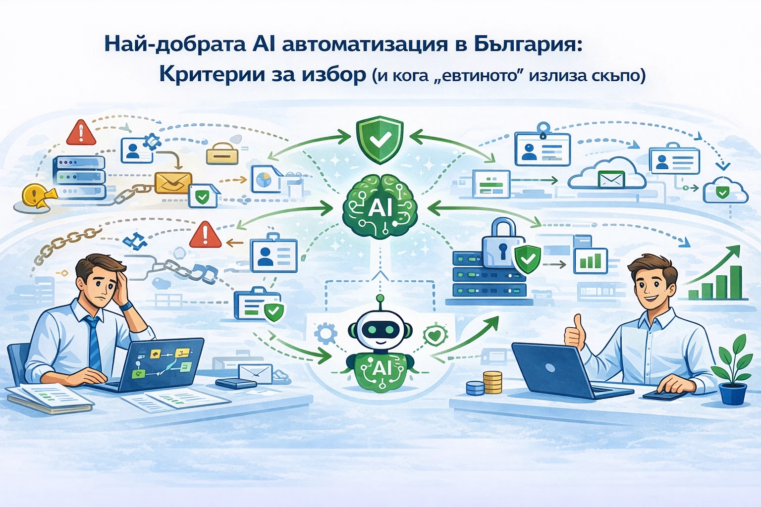 Как да изберете AI агенция в България за автоматизация на бизнеса: Критерии (2026)